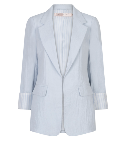 Light Blue Crinkle Fine Blazer