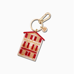 Hand-Painted Basque Boulangerie Bag Charm + Keychain | Eco-Friendly