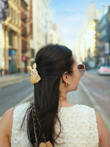 Hand-Painted Bunny Claw Hair Clip | Eco-Friendly