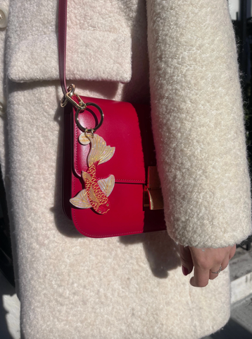 Image of Hand-Painted Koi Fish Bag Charm + Keychain | Eco-Friendly