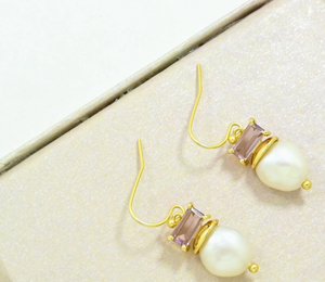 Coline Earring- Rhodolite