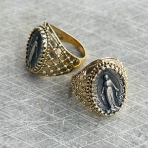 Miraculous Mary Medal Ring- Large