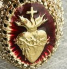 Sacred Heart Ring- Red