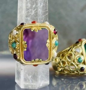 Gold Ring- Purple Amethysyt