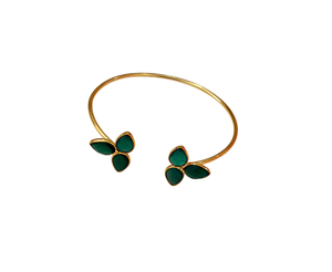 Petal Trio Cuff – Green Tourmaline