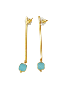 Stick Earrings- Larimar