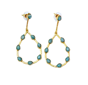 Larimar Teardrop Earrings