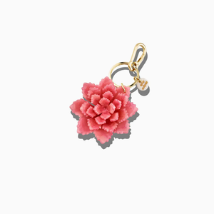 Hand-Painted Origami Peony Bag Charm + Keychain