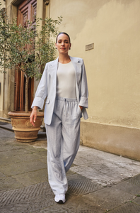 Light Blue Crinkle Trousers