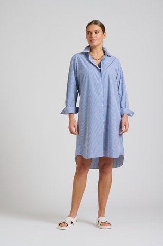 Image of The Claire Dress - French Navy Stripe