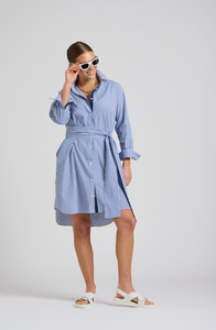 The Claire Dress - French Navy Stripe