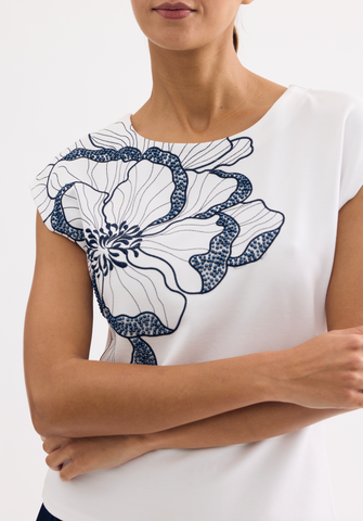 Image of White Floral Blouse