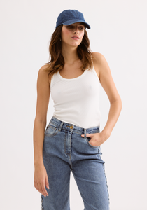 Sleeveless Tank- White