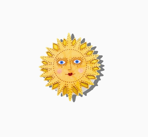 Hand-Painted Celestial Sun Gripcharm | Eco-Friendly