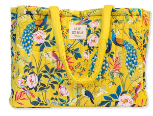 BIG QUILTED BAG -EXOTIC PEACOCK