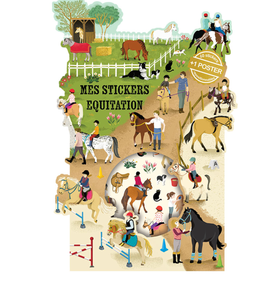 STICKERS GAME + POSTER- HORSE RIDING