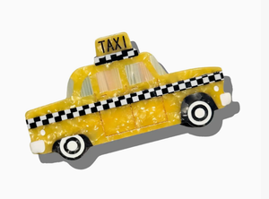 Hand-Painted Yellow Taxi Cab Claw Hair Clip | Eco-Friendly