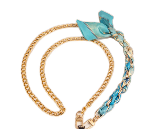 Scarf Crossbody Chain- Blue