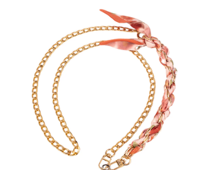 Scarf Crossbody Chain- Pink