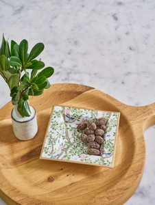Elsie's Garden Enameled Tori Trinket Tray - Blue & Pink