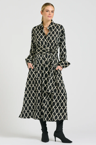 Image of Amelie Longline Shirt Dress - Moroccan Print