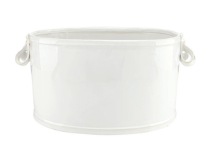 Ceramic Ribbon Handle Beverage Bucket