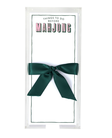 Rectangle Notepaper with Acrylic Tray - Things To Do Before Mahjong