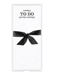 Rectangle Notepaper with Acrylic Tray - Things To Do (After Coffee)