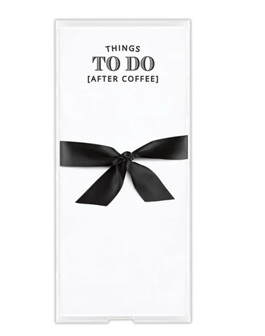 Image of Rectangle Notepaper with Acrylic Tray - Things To Do (After Coffee)