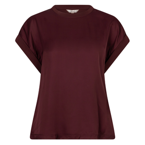 Satin Blouse-Merlot