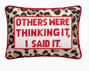 Others Were Thinking It Embroidered Pillow