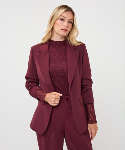 Wide Leg Trousers- Merlot