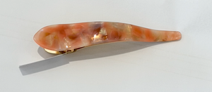Mariposa Clip- Light Pink Marble