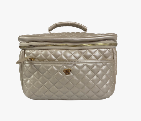 Image of Classic Train Case - Pearl Quilted
