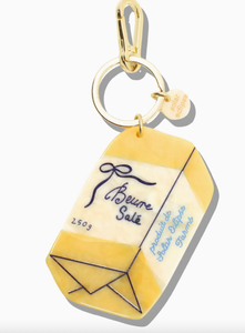 Hand-Painted French Butter Bag Charm + Keychain | Eco-Friendly