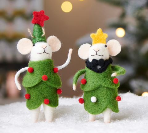 Image of 6" Tree Mice Ornament