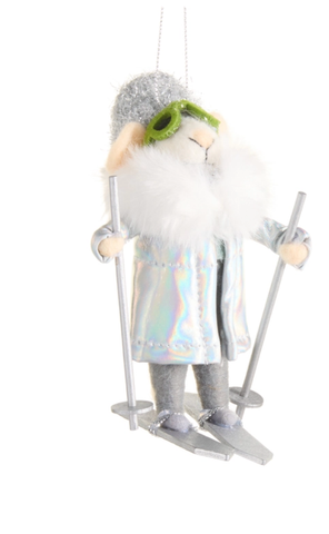 Image of 6" Ski Mice Ornament