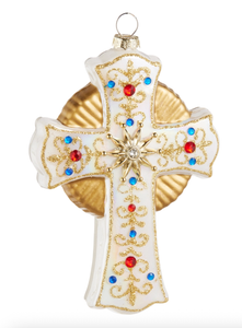 5.5" Jeweled Cross Ornament