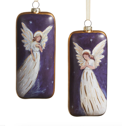 Image of 5.5" Guardian Angel Rectangle Ornament