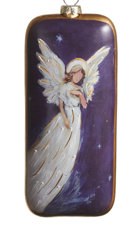 Image of 5.5" Guardian Angel Rectangle Ornament