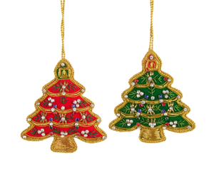 4" Beaded Tree Ornament