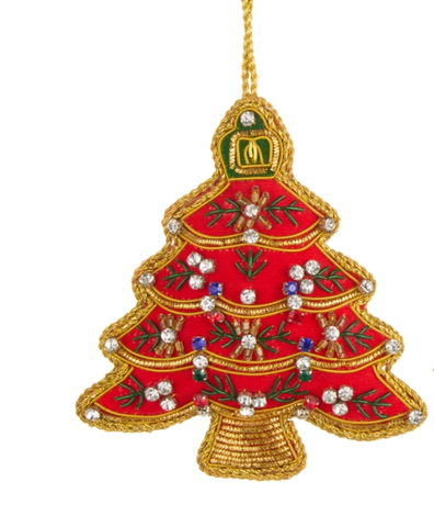 Image of 4" Beaded Tree Ornament