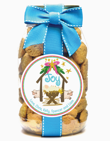 Image of Personalized Christmas Cookies- Joy Nativity
