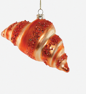 Croissant Glass Ornament