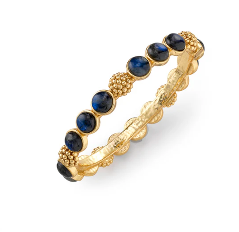 Image of Berry Gem Hinged Bangle - Blue Labradorite