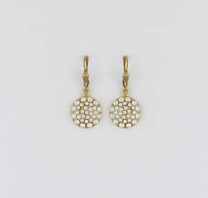 White Circle Earrings