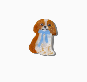 Hand-Painted cavalier King Charles Spaniel Dog Breed Claw Hair Clip