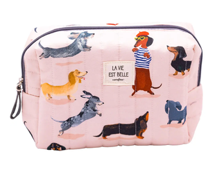 QUILTED TRAVEL CASE BIG- DACHSHUND