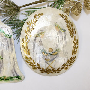 Handmade Capiz Orn Holy Family