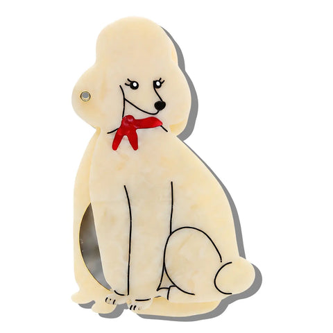 Hand-Painted Poodle Compact Mirror | Eco-Friendly
